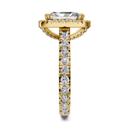 Elizabeth Double-Prong Halo Engagement Ring