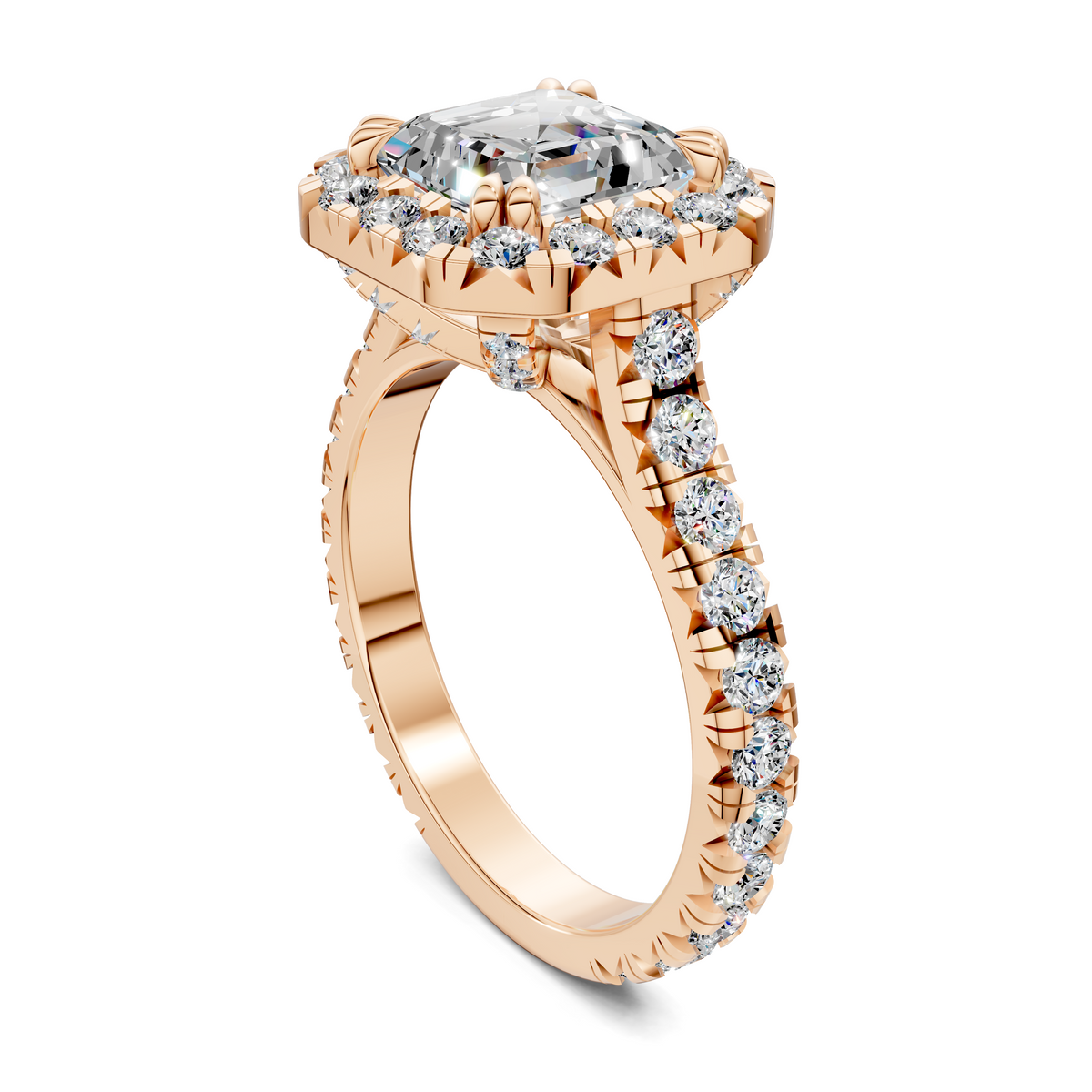 Elizabeth Double-Prong Halo Engagement Ring