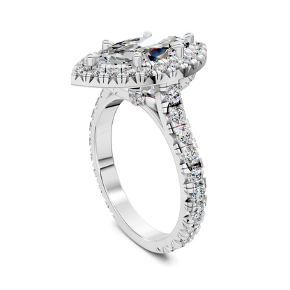 Elizabeth Double-Prong Halo Engagement Ring