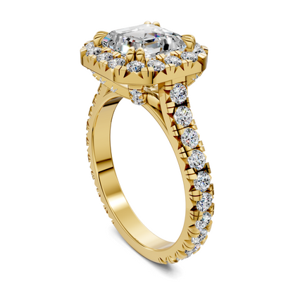 Elizabeth Double-Prong Halo Engagement Ring