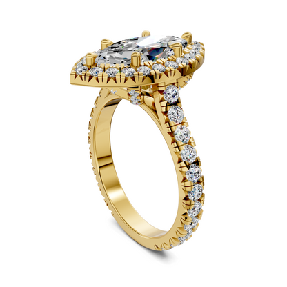 Elizabeth Double-Prong Halo Engagement Ring