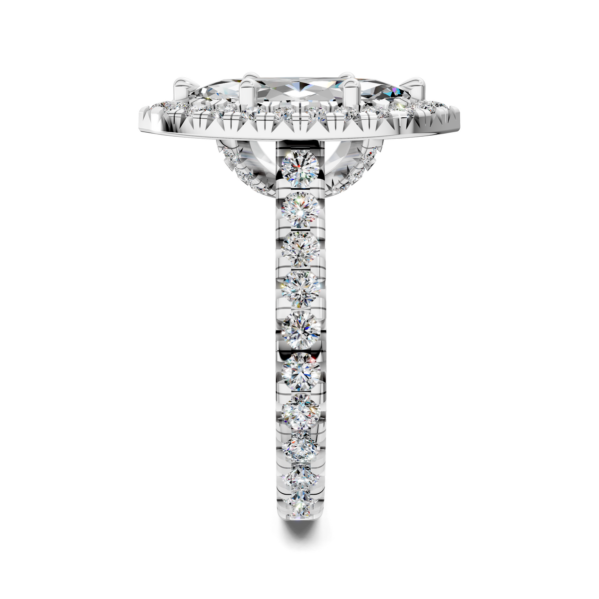 Elizabeth Double-Prong Halo Engagement Ring