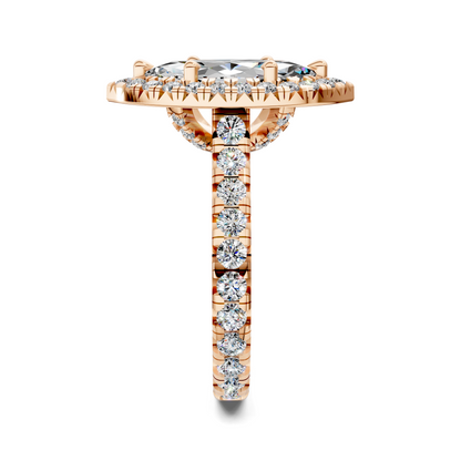 Elizabeth Double-Prong Halo Engagement Ring