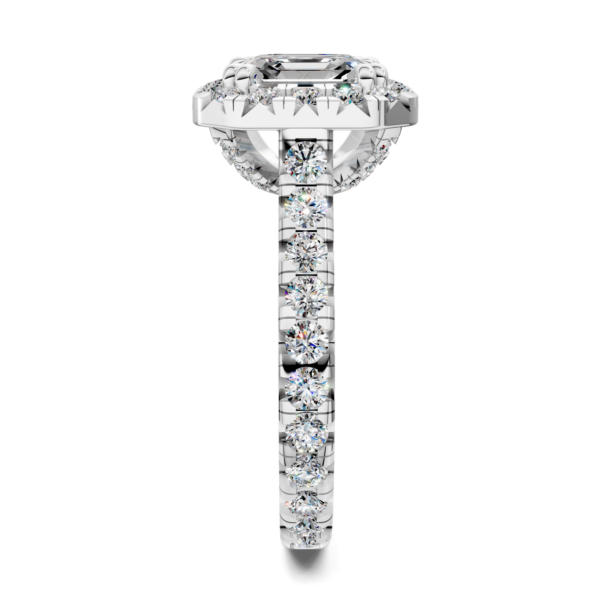 Elizabeth Double-Prong Halo Engagement Ring