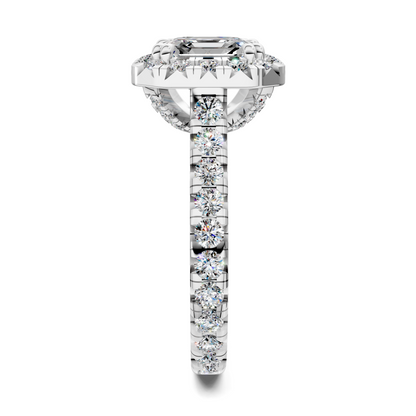 Elizabeth Double-Prong Halo Engagement Ring