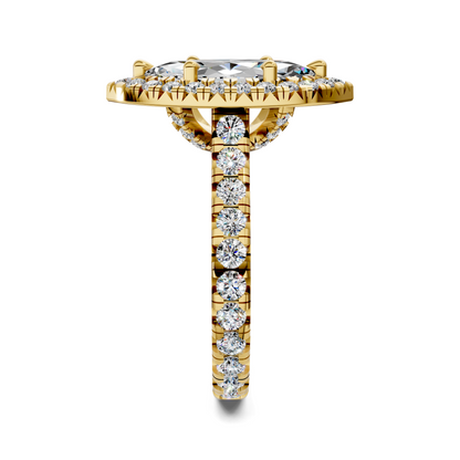 Elizabeth Double-Prong Halo Engagement Ring