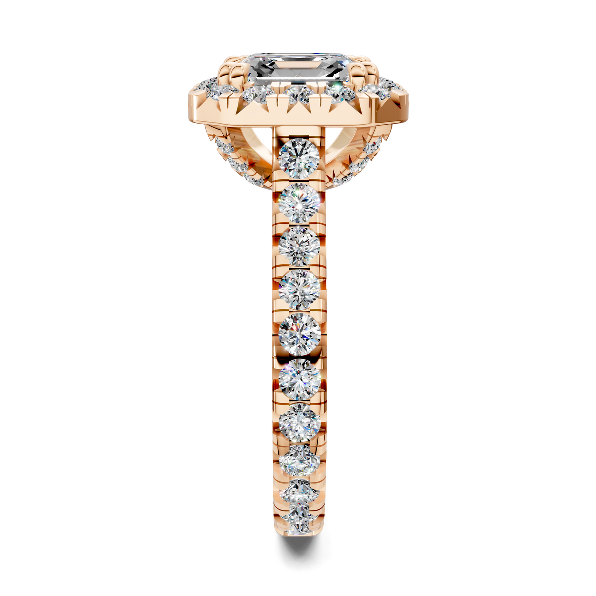 Elizabeth Double-Prong Halo Engagement Ring