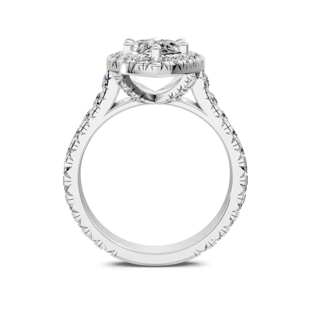 Elizabeth Double-Prong Halo Engagement Ring
