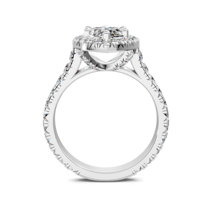Elizabeth Double-Prong Halo Engagement Ring