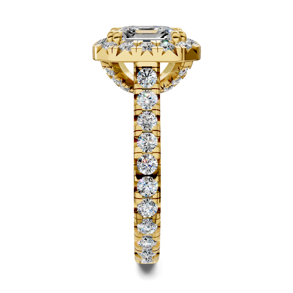 Elizabeth Double-Prong Halo Engagement Ring