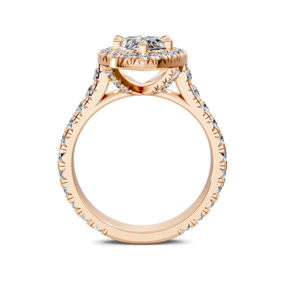 Elizabeth Double-Prong Halo Engagement Ring