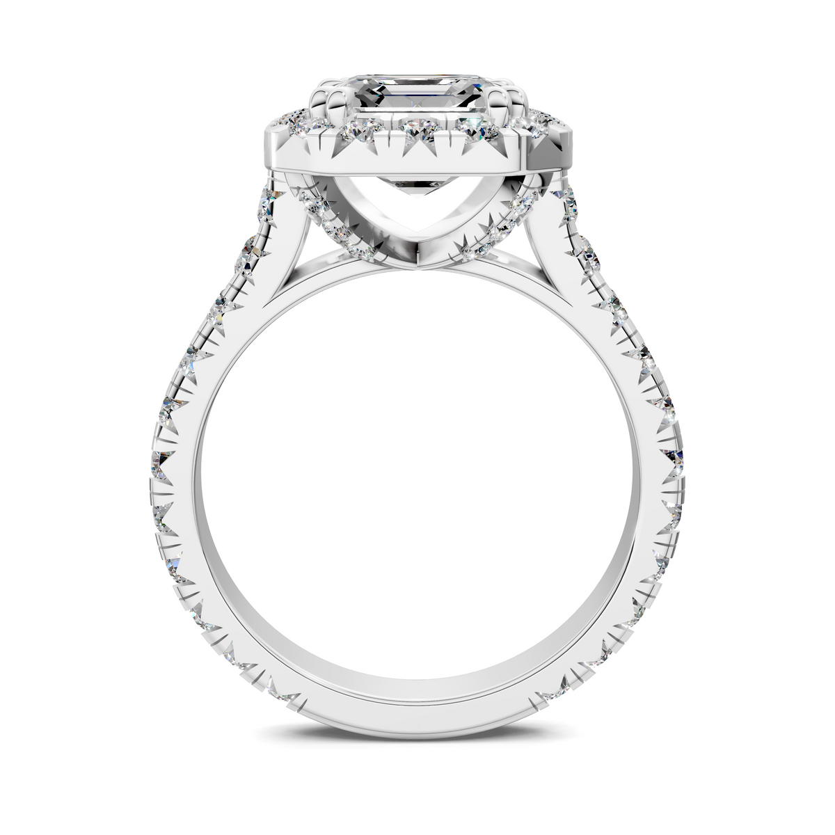 Elizabeth Double-Prong Halo Engagement Ring