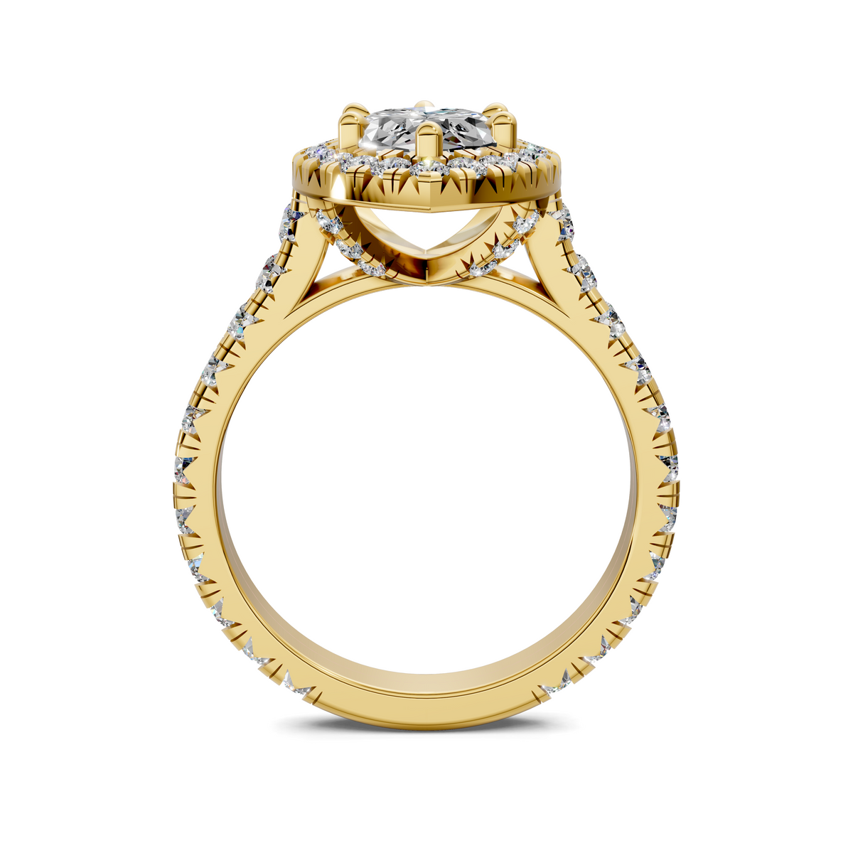 Elizabeth Double-Prong Halo Engagement Ring