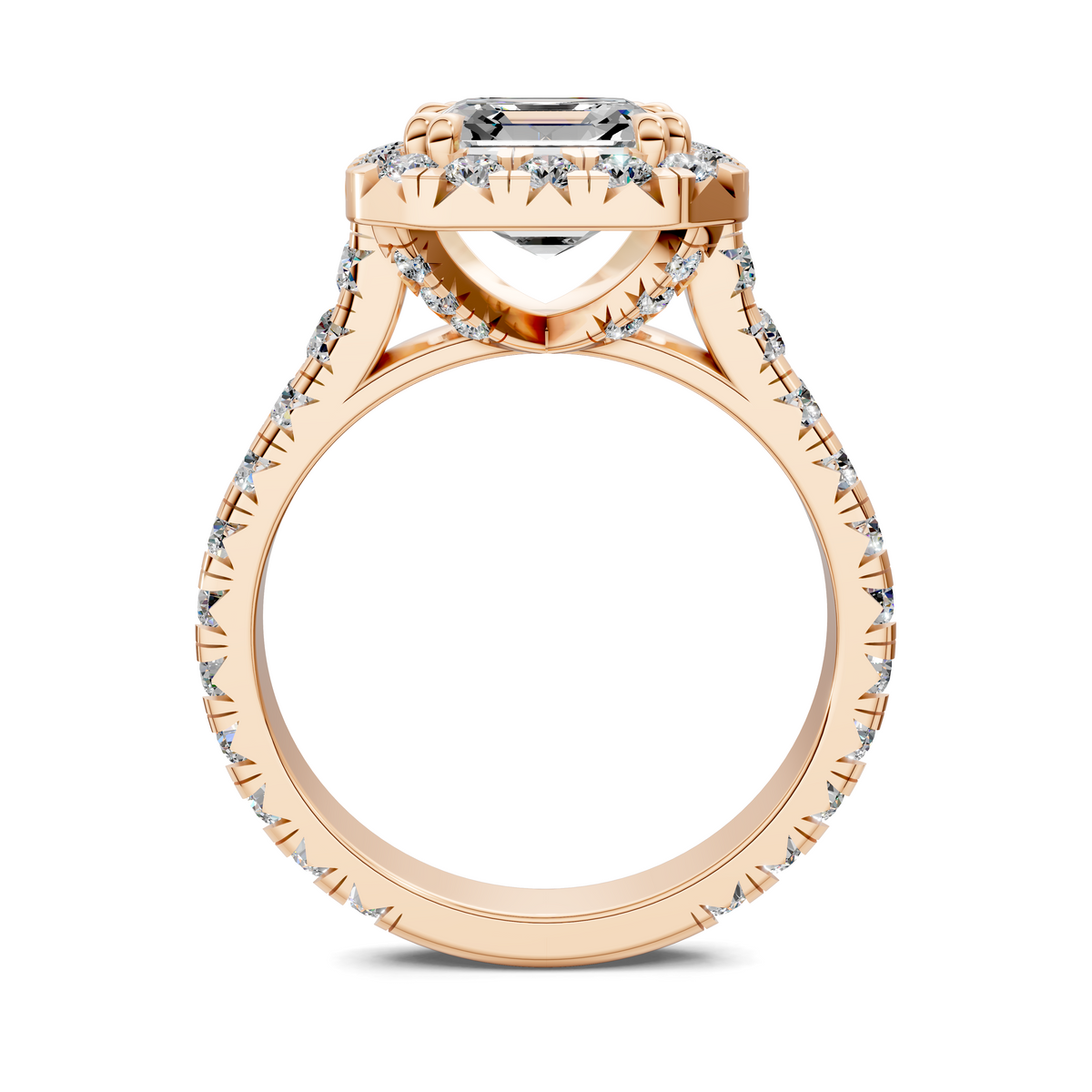 Elizabeth Double-Prong Halo Engagement Ring