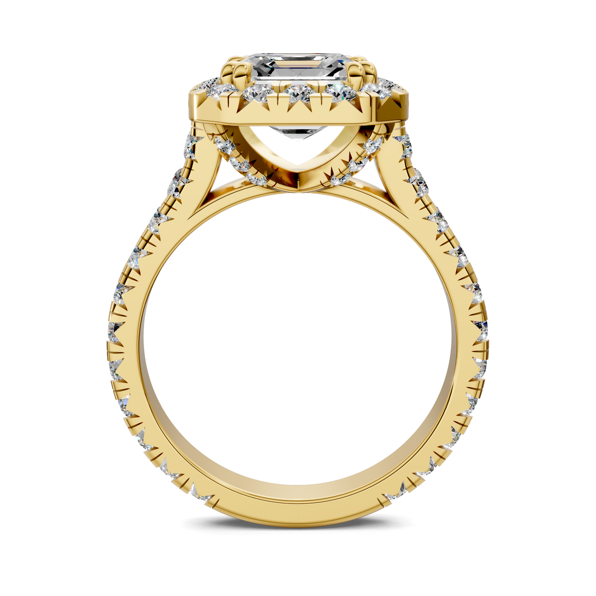Elizabeth Double-Prong Halo Engagement Ring