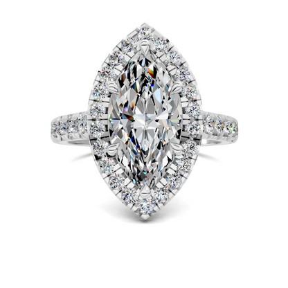 Elizabeth Double-Prong Halo Engagement Ring