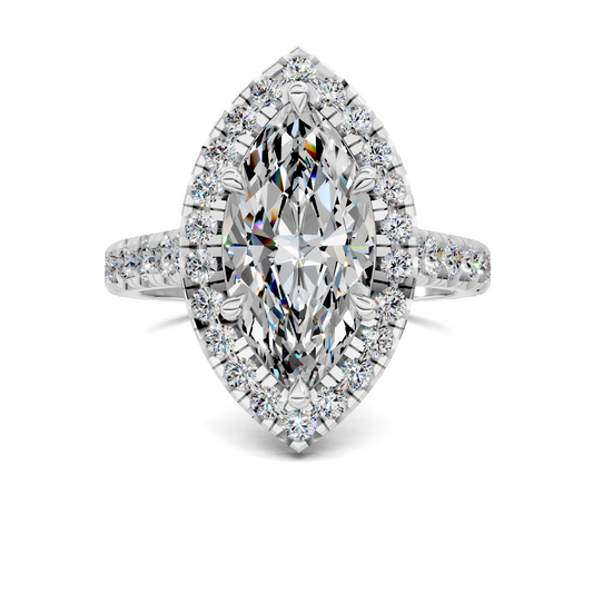 Elizabeth Double-Prong Halo Engagement Ring
