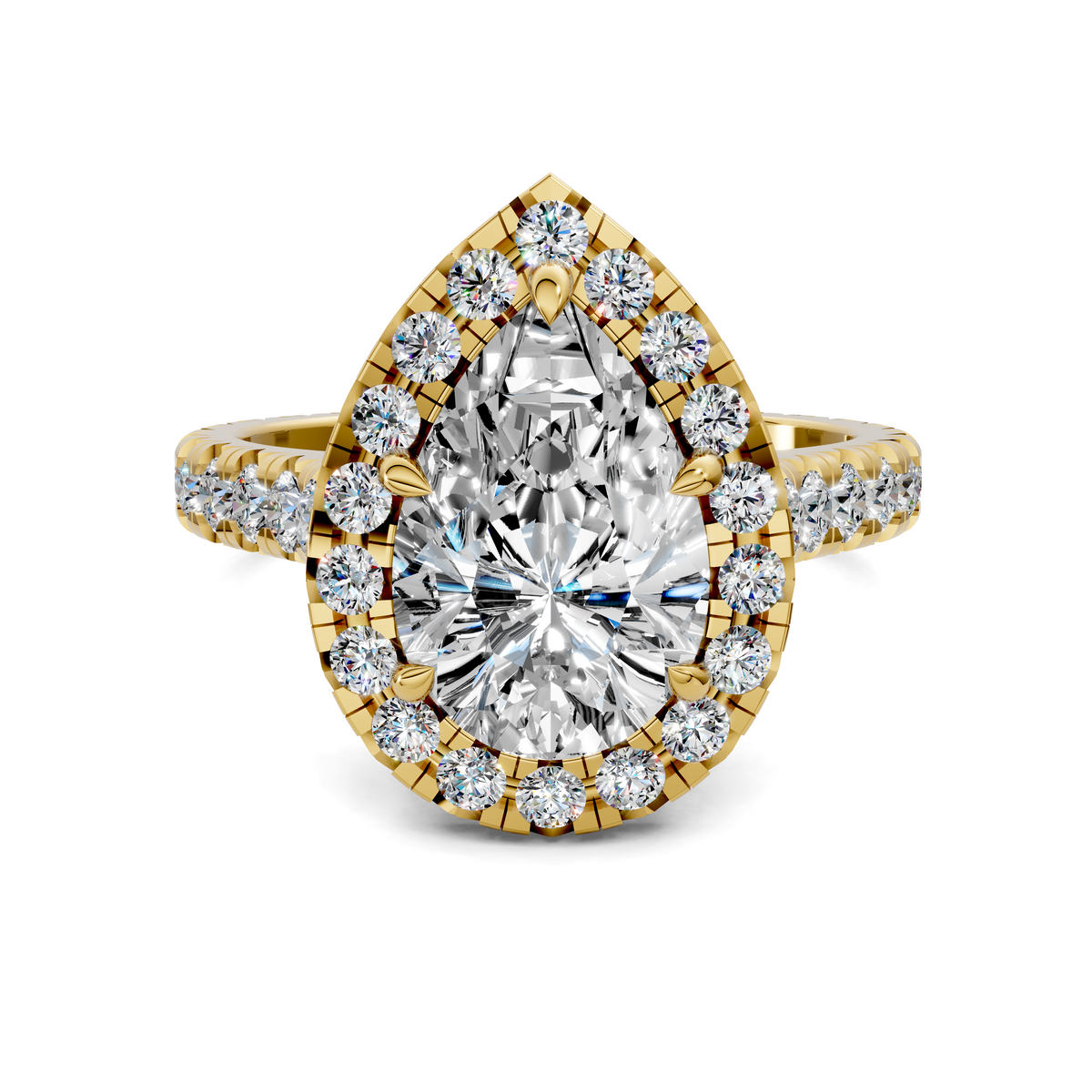 Elizabeth Double-Prong Halo Engagement Ring