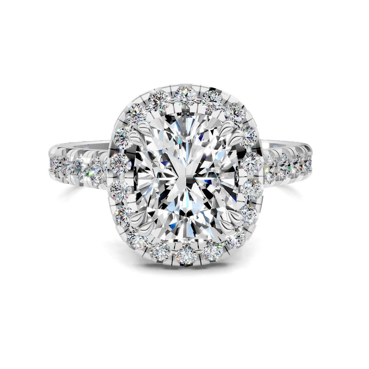 Elizabeth Double-Prong Halo Engagement Ring