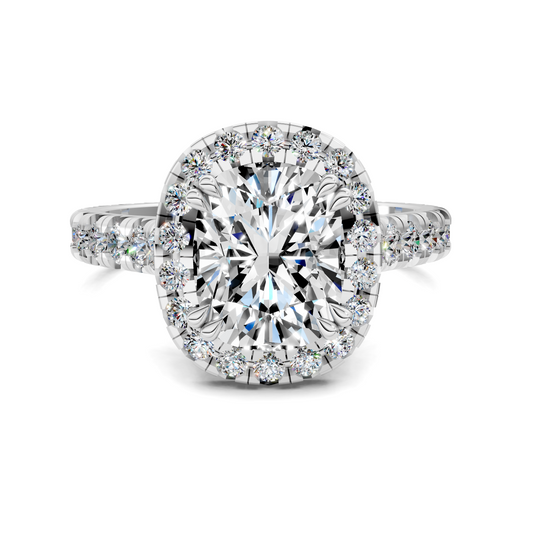 Elizabeth Double-Prong Halo Engagement Ring