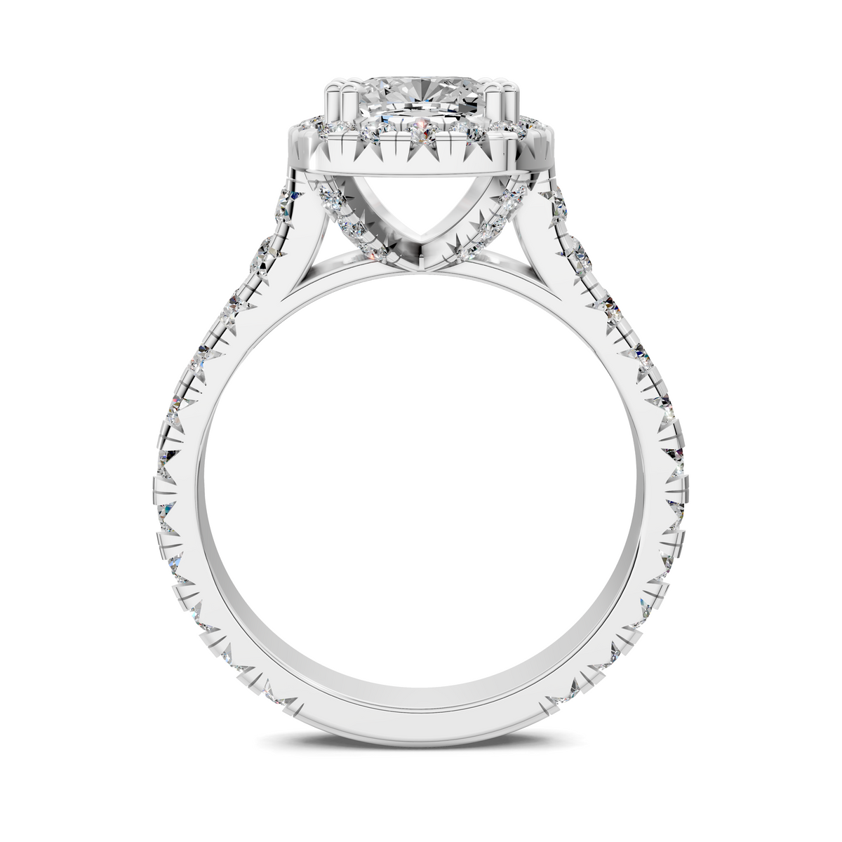 Elizabeth Double-Prong Halo Engagement Ring