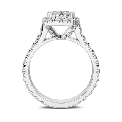 Elizabeth Double-Prong Halo Engagement Ring