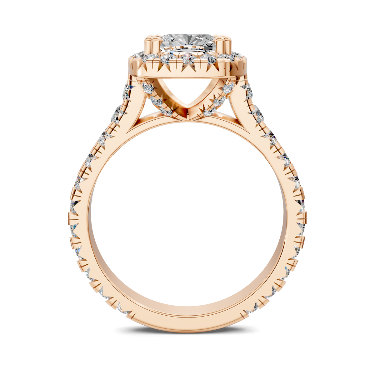 Elizabeth Double-Prong Halo Engagement Ring