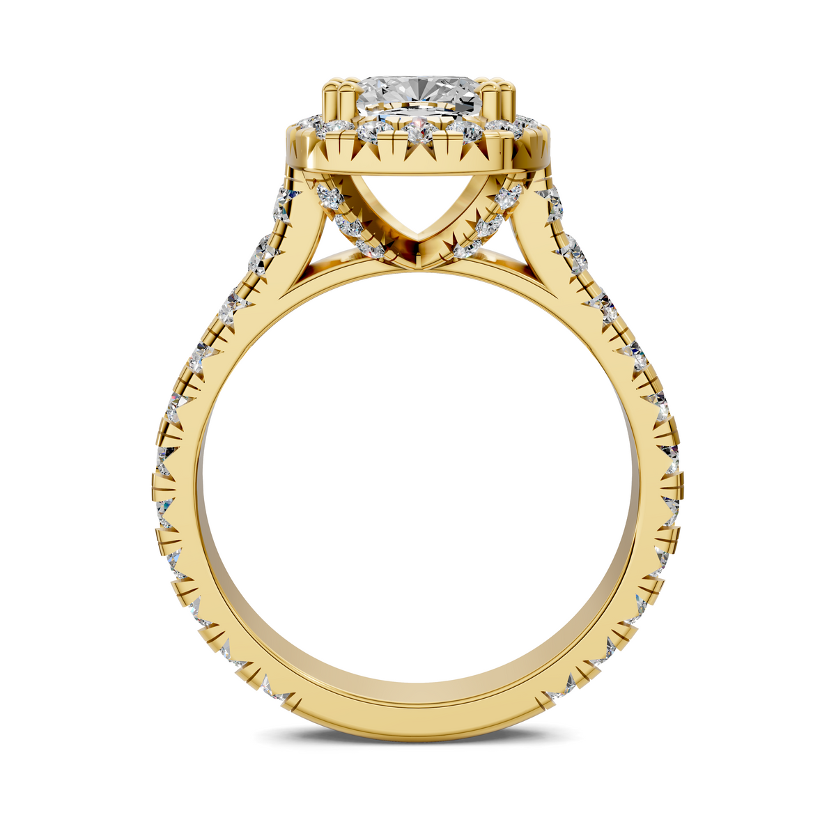 Elizabeth Double-Prong Halo Engagement Ring