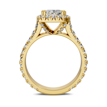 Elizabeth Double-Prong Halo Engagement Ring