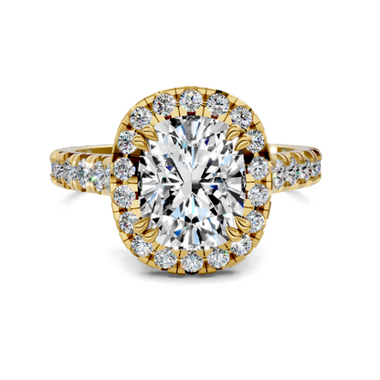 Elizabeth Double-Prong Halo Engagement Ring