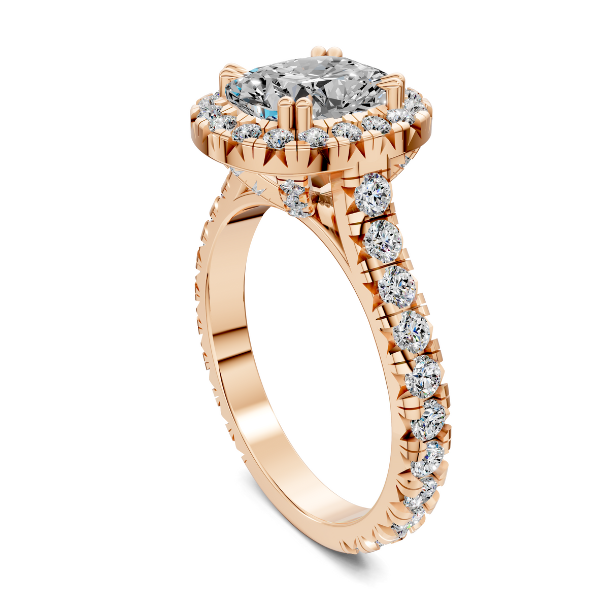 Elizabeth Double-Prong Halo Engagement Ring