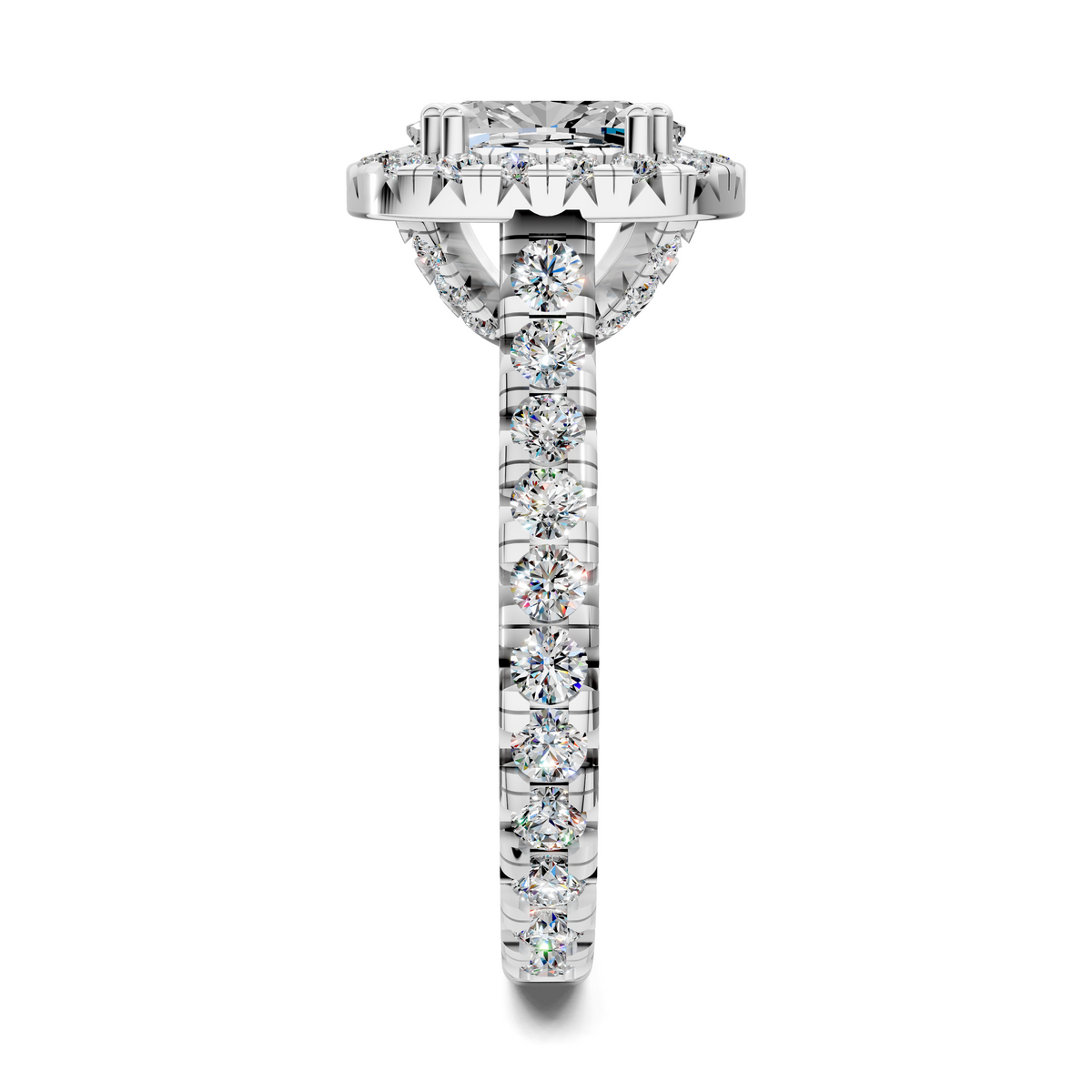 Elizabeth Double-Prong Halo Engagement Ring