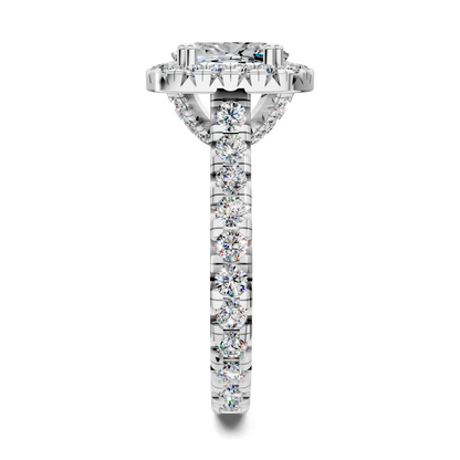 Elizabeth Double-Prong Halo Engagement Ring