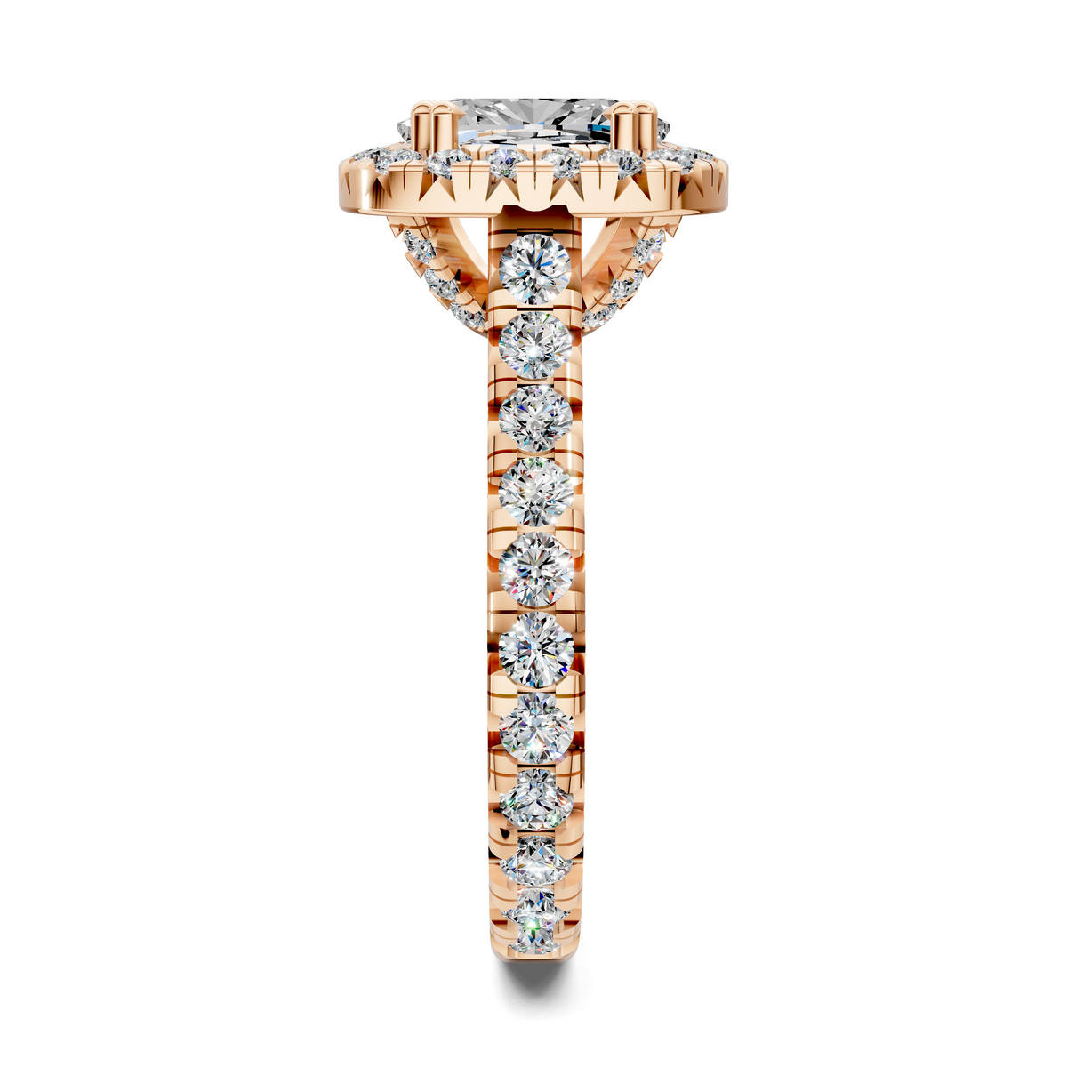 Elizabeth Double-Prong Halo Engagement Ring