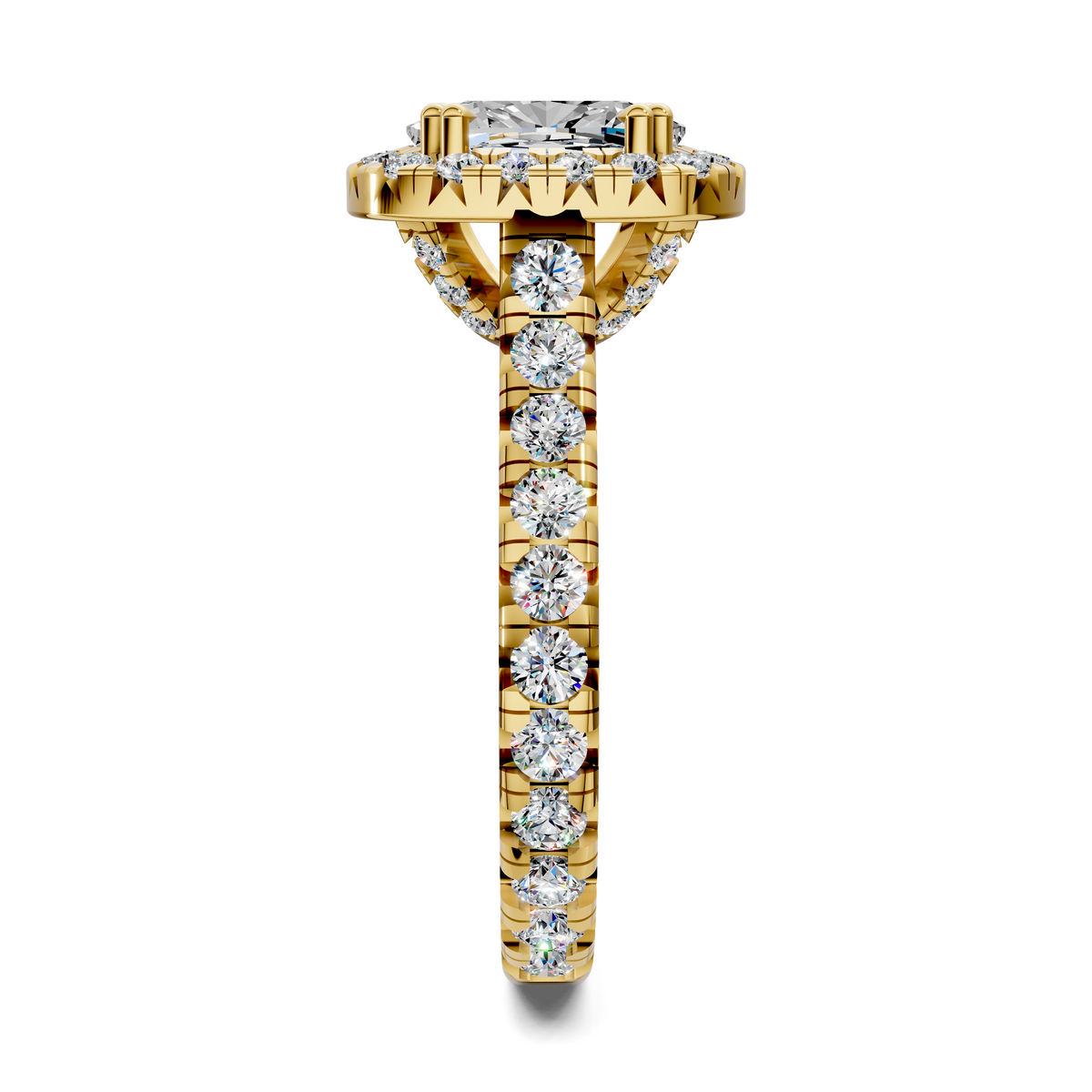 Elizabeth Double-Prong Halo Engagement Ring