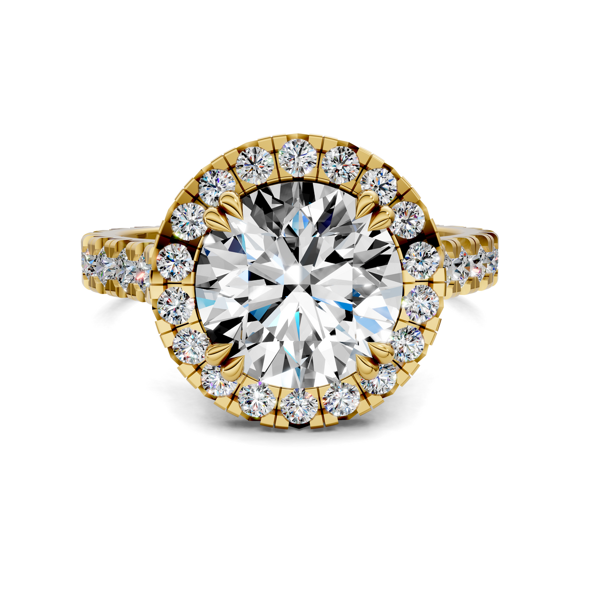 Elizabeth Halo Cathedral Engagement Ring