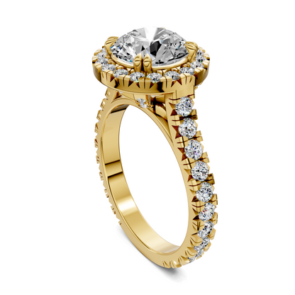 Elizabeth Halo Cathedral Engagement Ring