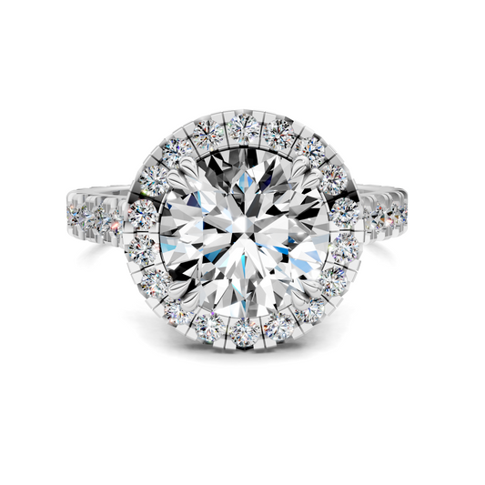 Elizabeth Halo Cathedral Engagement Ring