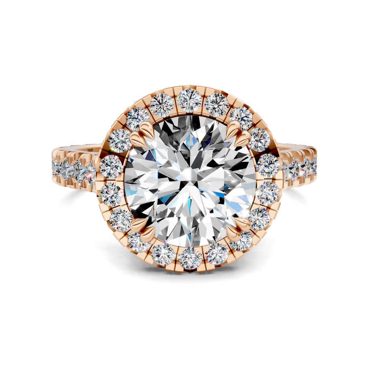 Elizabeth Halo Cathedral Engagement Ring