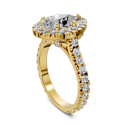 Elizabeth Double-Prong Halo Engagement Ring