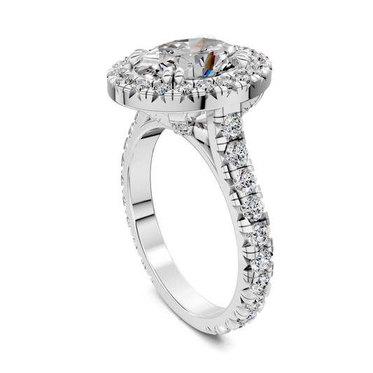Elizabeth Double-Prong Halo Engagement Ring