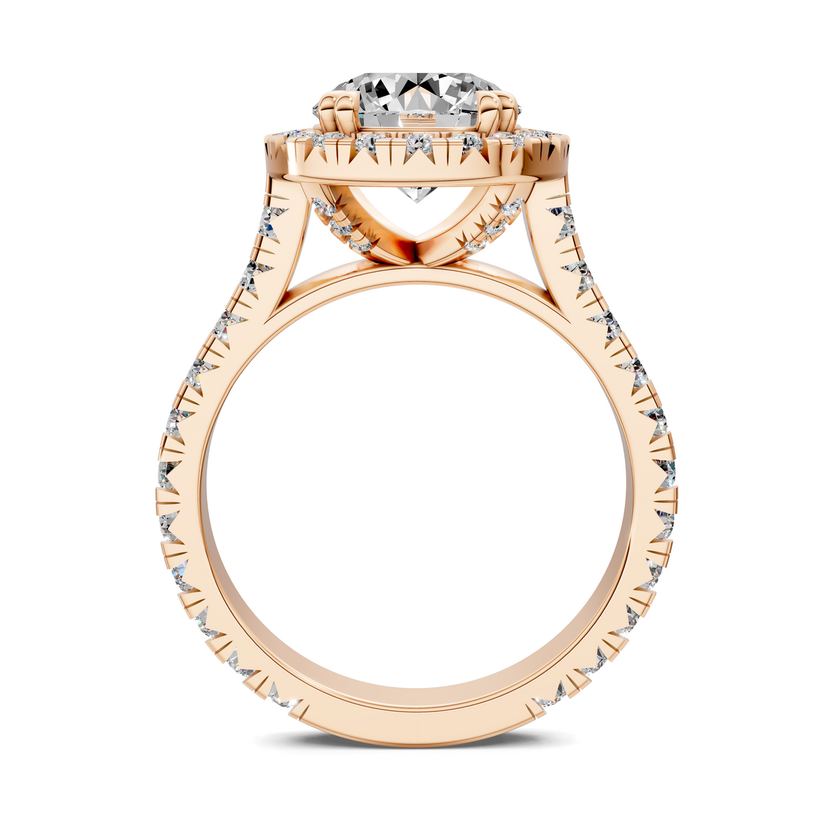 Elizabeth Halo Cathedral Engagement Ring