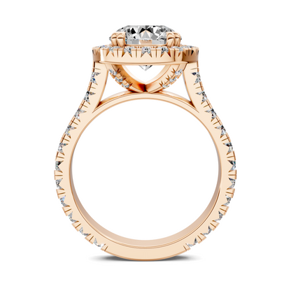 Elizabeth Halo Cathedral Engagement Ring
