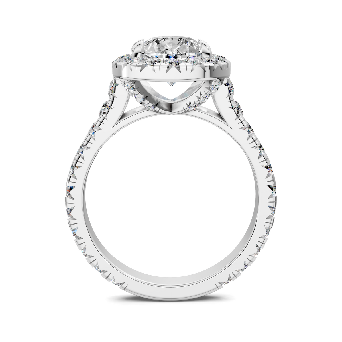 Elizabeth Double-Prong Halo Engagement Ring