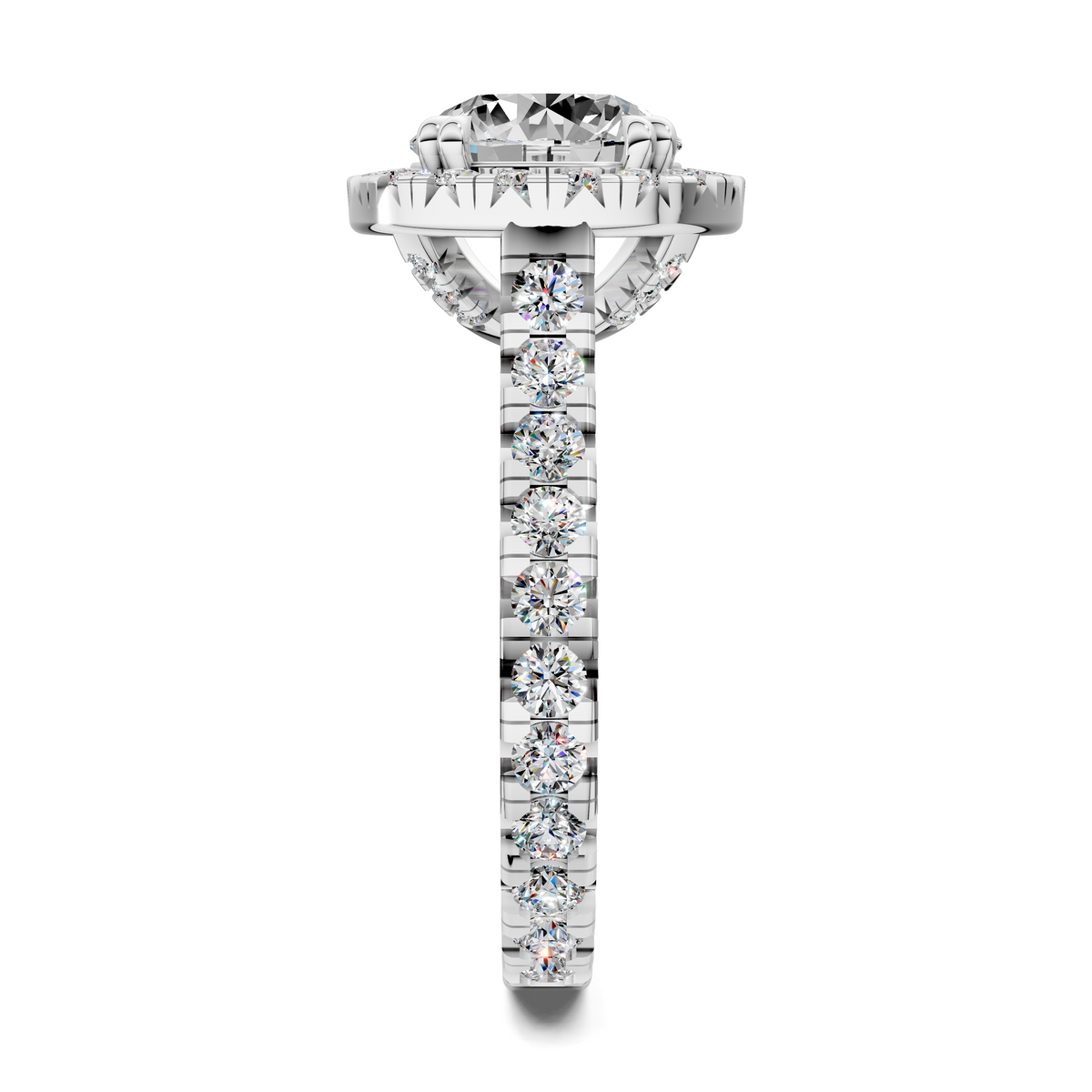 Elizabeth Halo Cathedral Engagement Ring