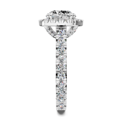 Elizabeth Halo Cathedral Engagement Ring