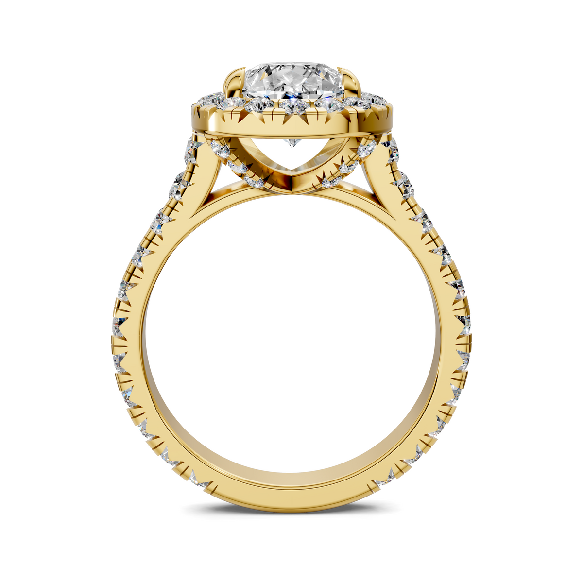 Elizabeth Double-Prong Halo Engagement Ring