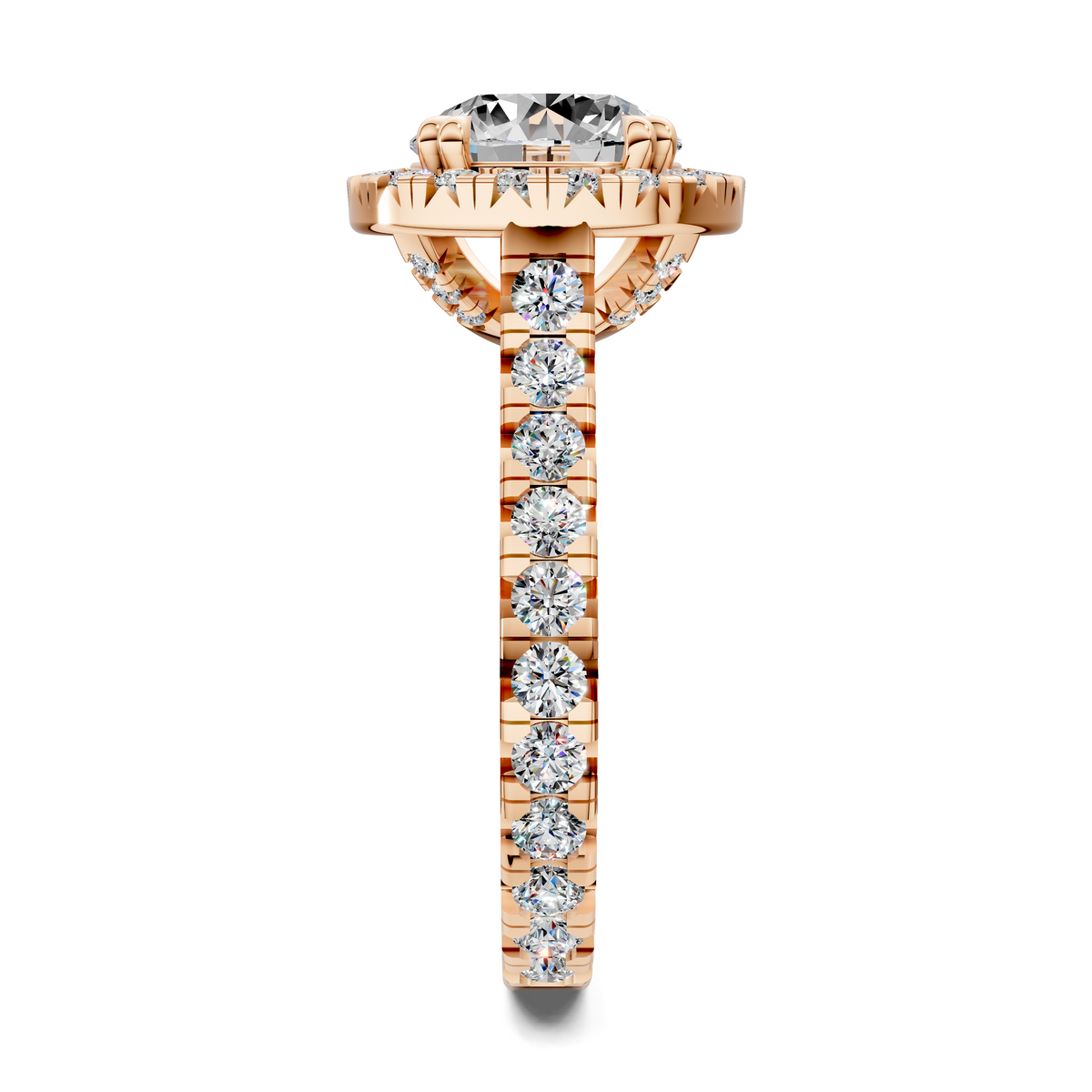Elizabeth Halo Cathedral Engagement Ring