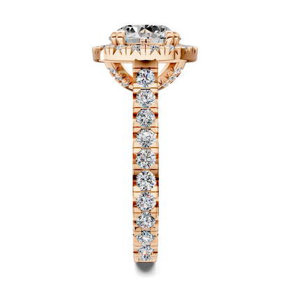 Elizabeth Halo Cathedral Engagement Ring