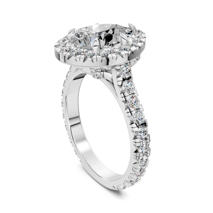 Elizabeth Double-Prong Halo Engagement Ring